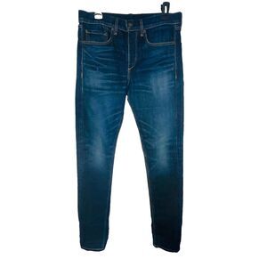 Rag & Bone Jeans Fit 2 Slim Mens Sz 29 Fits 32x34 Dark Blue Whiskering USA